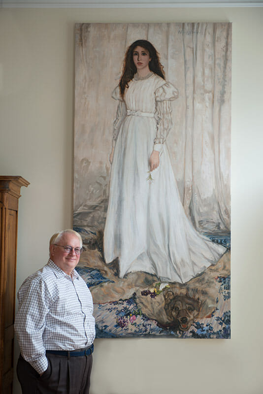 James Whistler, Symphony In White painting commision by Mark Lovett
