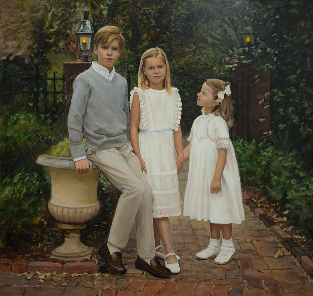 Charlotte Children Portrait Painting Commission
