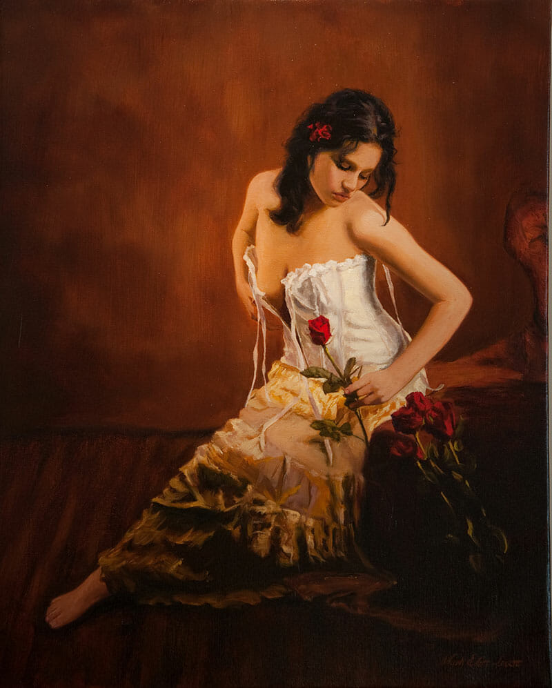 thoughts of love - oil painting by Mark Lovett